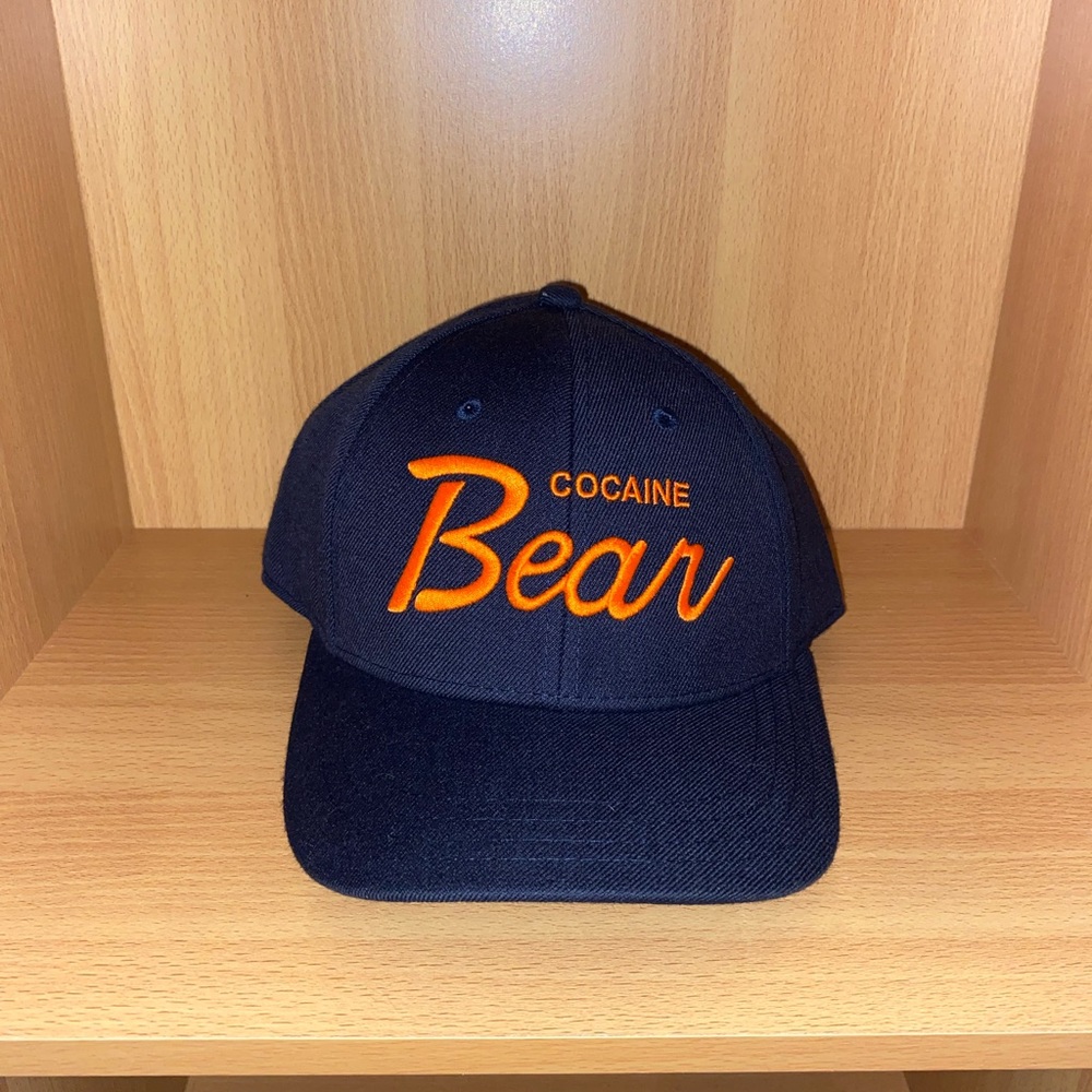 Navy Blue & Orange Cocaine Bear Ky For Ky Hat For Sale
